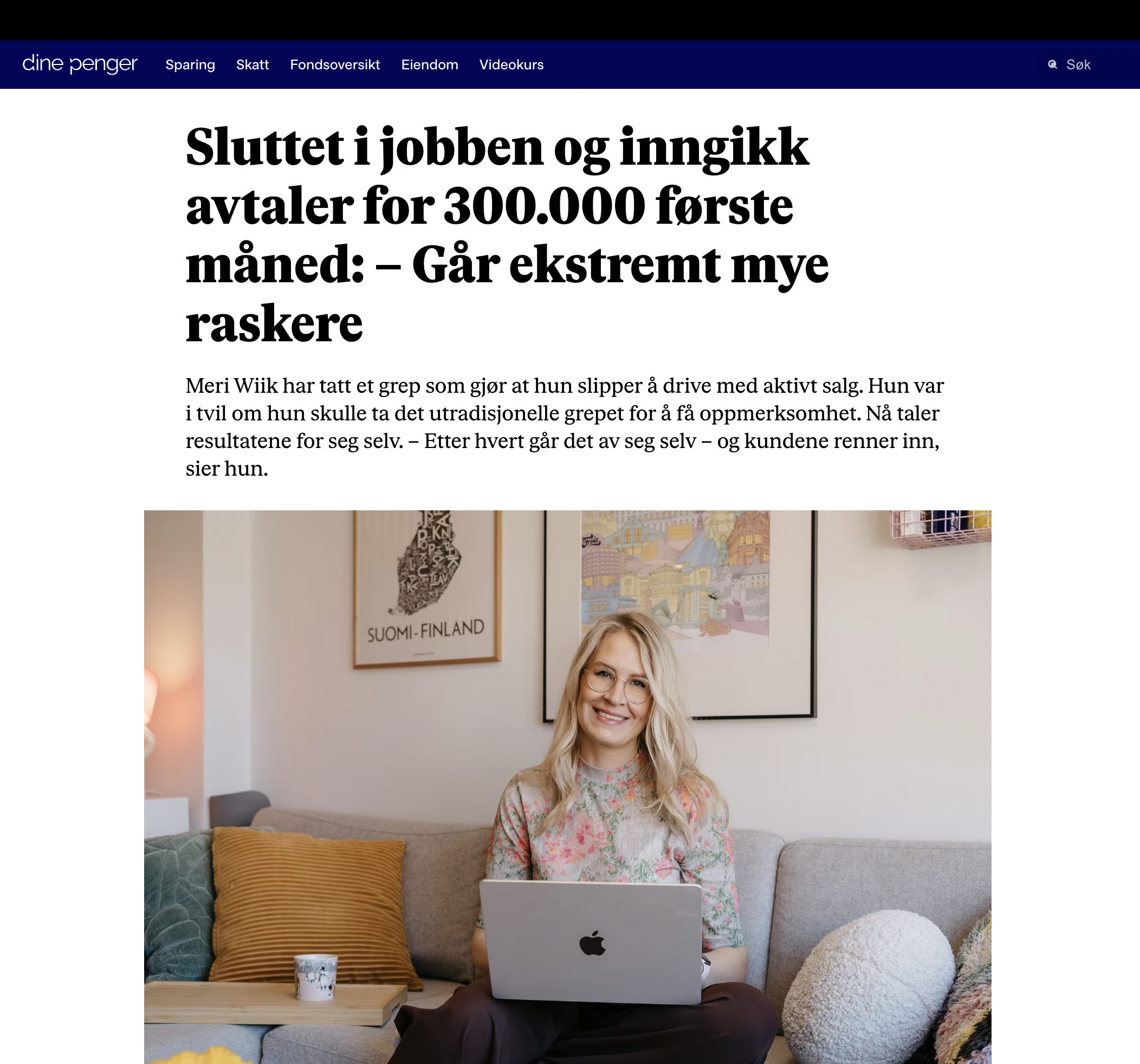 Meri Wiik i VG Dine Penger om LinkedIn og merkevare. Kundene renner inn..png